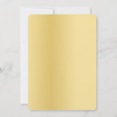 Hochzeit von Elfenbein- und Goldspinngläsern Einladung (Rückseite)