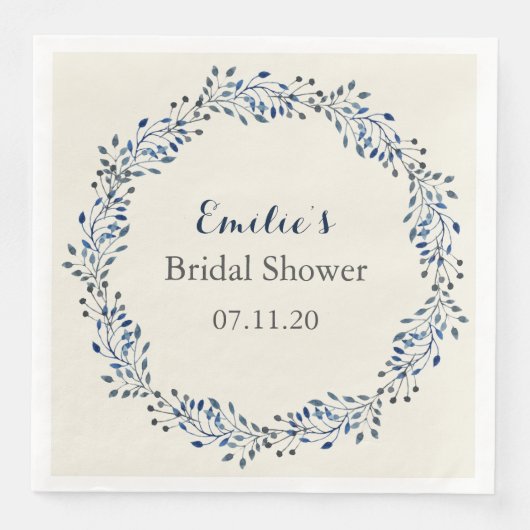 Hochzeit von Elfenbein und Seefahrer Serviette (Vorderseite)