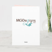 Hochzeit von Elfenbeinblütengold Danke (Rückseite)