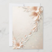 Hochzeit von Elfenbeinpfirsichblumen Einladung (Rückseite)