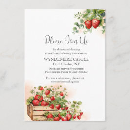 Hochzeit von Erdbeeren Begleitkarte