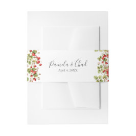 Hochzeit von Erdbeeren Einladungsbanderole