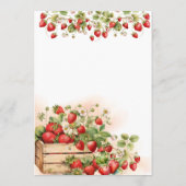 Hochzeit von Erdbeeren Hinweiskarte (Rückseite)