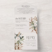 Hochzeit von Eukalyptus All In One Einladung (Innen Boden)