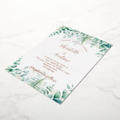 Hochzeit von Eukalyptus-Waldfarnen Folieneinladung (Gedreht)