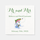 Hochzeit von Fischereiforellen Serviette (Vorderseite)