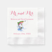 Hochzeit von Fischereiforellen Serviette (Vorderseite)