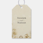 Hochzeit von Floral Beige Frühjahr Geschenkanhänger (Vorderseite)