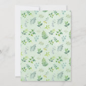 Hochzeit von Foliage Wreath Einladung (Rückseite)