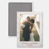 Hochzeit von Foto Gefallen Magnet (Vorderseite/Rückseite)