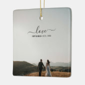 Hochzeit von Foto Memory Liebe Keramikornament (Links)