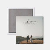 Hochzeit von Foto Memory Liebe Magnet (Vorderseite/Rückseite)