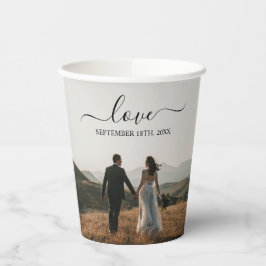 Hochzeit von Foto Memory Liebe Pappbecher