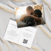Hochzeit von Foto Script & QR Code Foto Dankeskarte