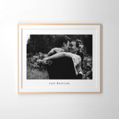Hochzeit von Foto und Schreibmaschine Caption Just Poster