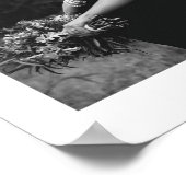 Hochzeit von Foto und Schreibmaschine Caption Just Poster (Ecke)