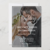 Hochzeit von Fotos Doppelseitige Einladung (Vorderseite)