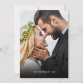 Hochzeit von Fotos Doppelseitige Einladung (Rückseite)