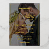 Hochzeit von Fotos Doppelseitige Einladung (Vorderseite)