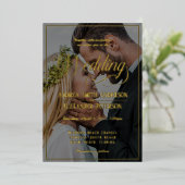 Hochzeit von Fotos Doppelseitige Einladung (Stehend vorne)