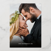 Hochzeit von Fotos Doppelseitige Einladung (Rückseite)