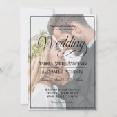 Hochzeit von Fotos Doppelseitige Einladung (Vorderseite)