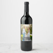 Hochzeit von Fotovorlagen Weinetikett (Vorderseite)