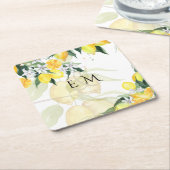 Hochzeit von frisch gelben Zitronen Rechteckiger Pappuntersetzer (angewinkelt)