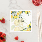 Hochzeit von frisch gelben Zitronen Serviette (Beispiel)