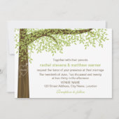 Hochzeit von Frühling und Sommer Bäumen Einladung (Vorderseite)