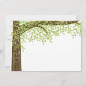 Hochzeit von Frühling und Sommer Bäumen Einladung (Rückseite)