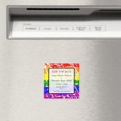 Hochzeit von Gay Rainbow Freedom Flag Sichern das Magnet (In Situ (Geschirrspüler))
