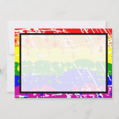 Hochzeit von Gay Rainbow Freedom Flag Sichern das  Save The Date (Rückseite)