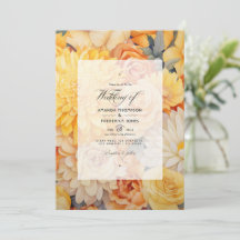 Hochzeit von Gelb, Orange und Elfenbeinflora