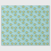 Hochzeit von Gelb und Aqua Vintager Frühling Geschenkpapier (Flach)