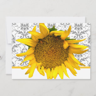 Hochzeit von Gelb und Grau Einladung