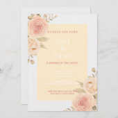 Hochzeit von Gelb- und Orangefarbenem Wasser Einladung (Vorne/Hinten)