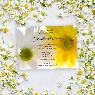 Hochzeit von Gelb und Weiß Einladung