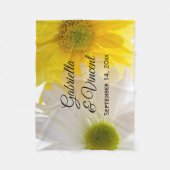 Hochzeit von Gelb und Weiß Fleecedecke (Vorderseite)