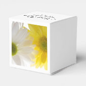 Hochzeit von Gelb und Weiß Geschenkschachtel (Rückseite)