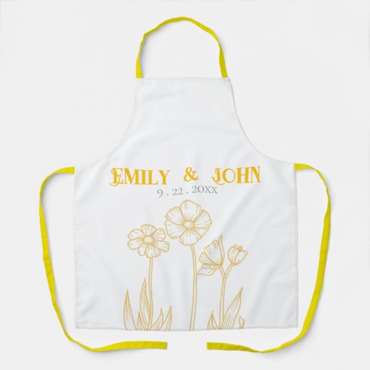 Hochzeit von Gelb und Weiß Schürze (Vorderseite)