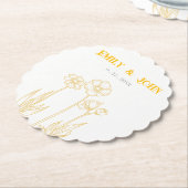 Hochzeit von Gelb und Weiß Untersetzer (angewinkelt)