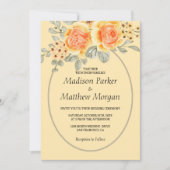 Hochzeit von Gelben Rosen Einladung (Vorderseite)