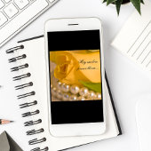 Hochzeit von Gelben Rosen und Perlen Einladung