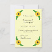 Hochzeit von gelbfarbenen Sonnenblumen (Rückseite)