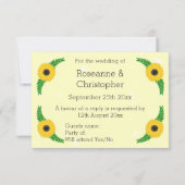 Hochzeit von gelbfarbenen Sonnenblumen (Rückseite)