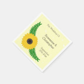 Hochzeit von gelbfarbenen Sonnenblumen Serviette (Ecke)