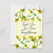 Hochzeit von Gelbflora Dankeskarte (Vorderseite)