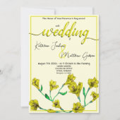 Hochzeit von Gelbflora Einladung (Vorderseite)