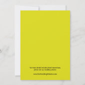 Hochzeit von Gelbflora Einladung (Rückseite)